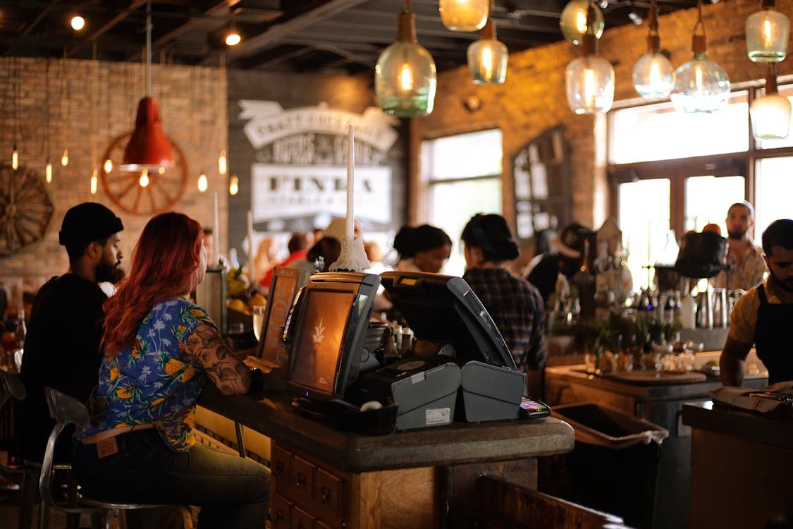 Our barista preparing a house-roasted espresso