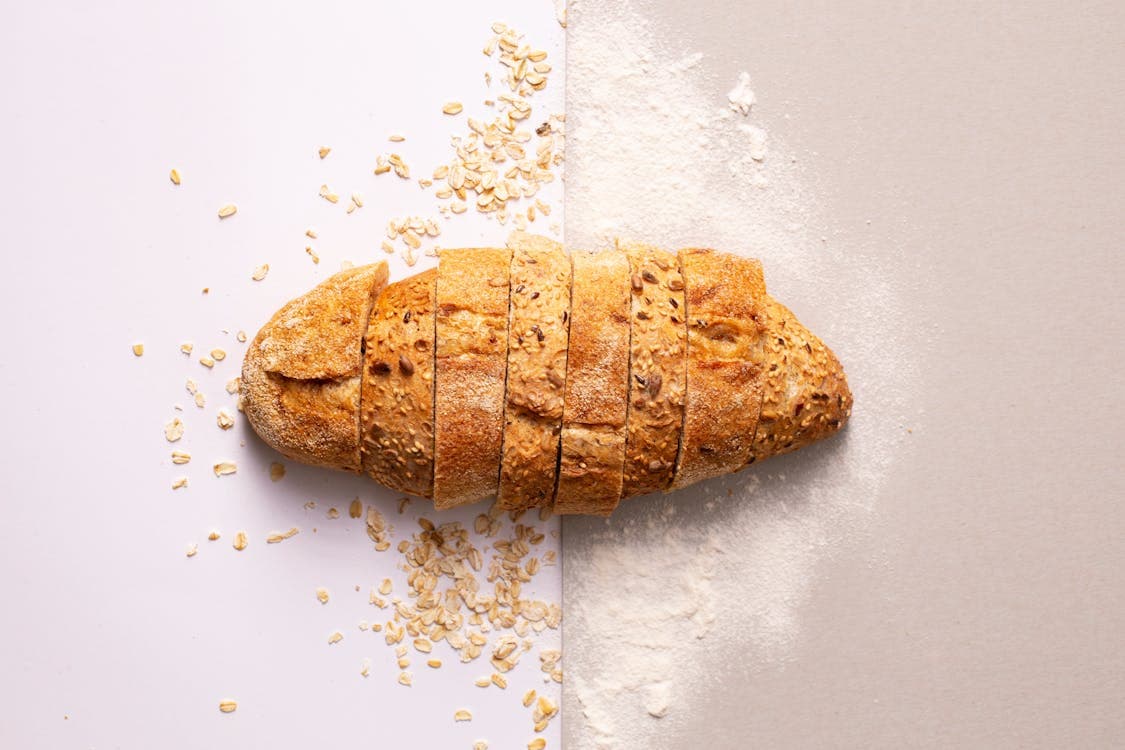 House-baked sourdough loaves